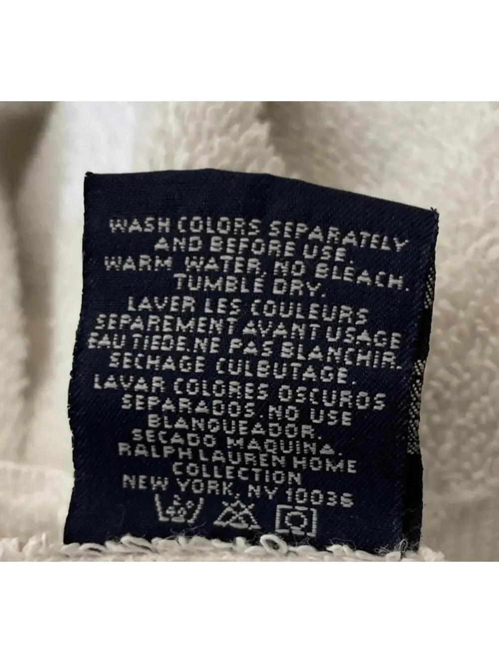 Vtg Ralph Lauren POLO JEANS COMPANY MOTORCYCLE Huge Jumbo Beach Towel